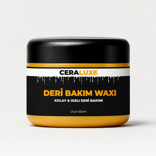 CERALUXE Deri Bakım Waxı – Premium Deri Yenileyici ve Parlatıcı Bakım Kremi 100ml